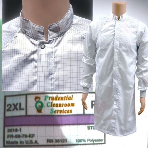 Presidential Cleanroom Services l Frock, Overcoat l Knit Cuffs l Unisex 2XL New - Picture 3 of 10